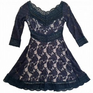 NWOT Free People Black Lace Party Dress - Size XS